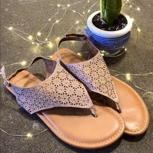 Pink Cutout Pattern Sandal